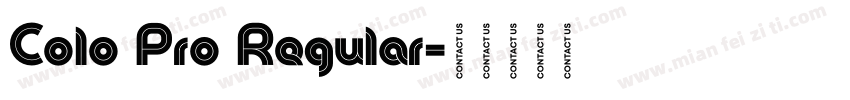 Colo Pro Regular字体转换